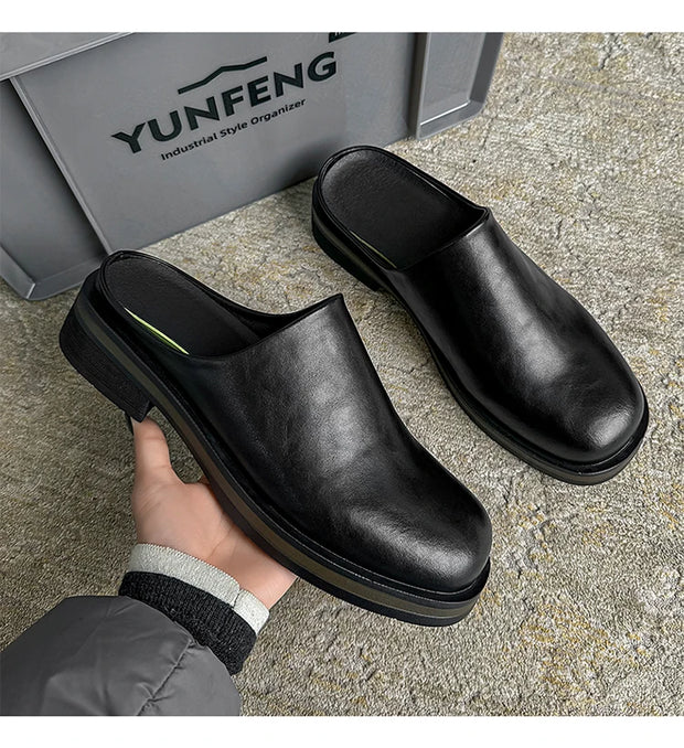 GIOIO New high quality summer men wear shoes fashion half slippers a slip-on